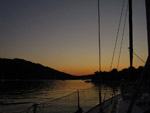 Sonnenuntergang Kakan - Yachtcharter Schweden, Mitsegeln Stockholm, Yachtcharter Göteborg