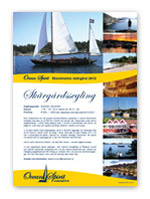 Schweden 2014 - Flyer Segeltörn; Mitsegeln Schweden, Yachtcharter Schweden